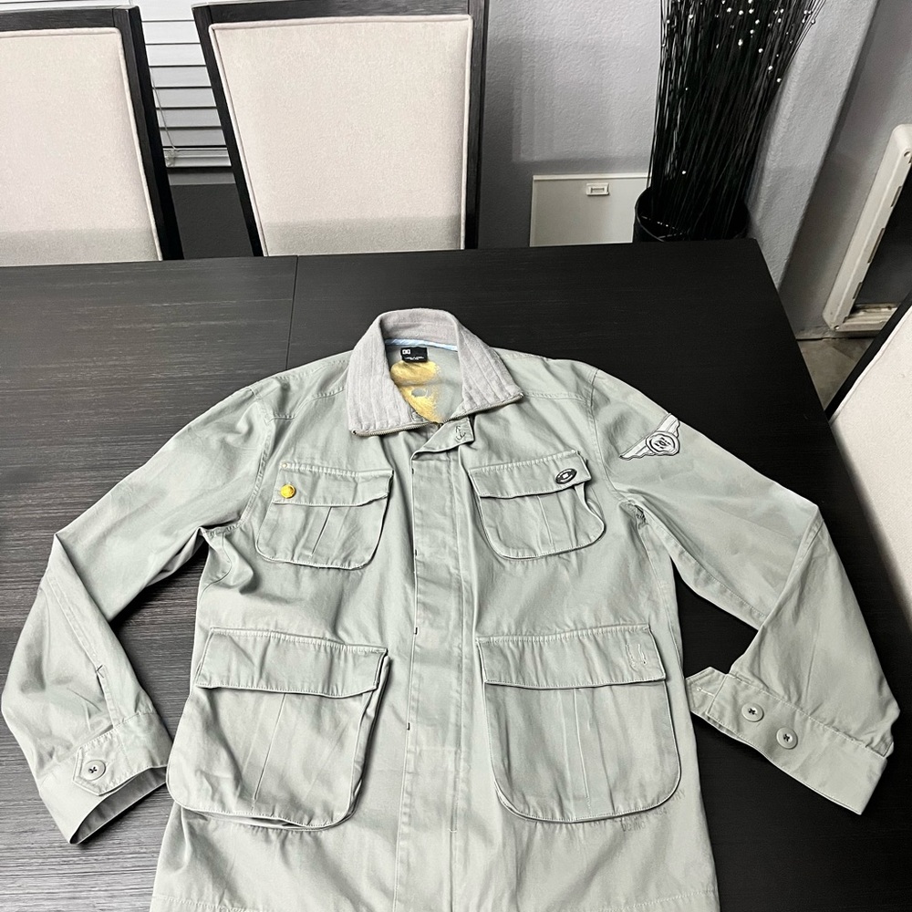 Like new Vintage DC flight jacket, long color gray size XL